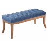 Banco Recibidor Ramses En Tela & Madera Clara Azul,100 cm