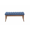 Banco Recibidor Ramses En Tela & Madera Clara Azul,100 cm