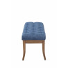 Banco Recibidor Ramses En Tela & Madera Clara Azul,100 cm
