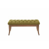 Banco Recibidor Ramses En Tela & Madera Clara Verde,100 cm