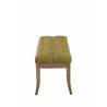 Banco Recibidor Ramses En Tela & Madera Clara Verde,100 cm