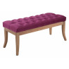 Banco Recibidor Ramses En Tela & Madera Clara Lila,100 cm