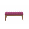 Banco Recibidor Ramses En Tela & Madera Clara Lila,100 cm