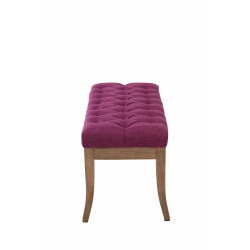 Banco Recibidor Ramses En Tela & Madera Clara Lila,100 cm