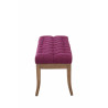 Banco Recibidor Ramses En Tela & Madera Clara Lila,100 cm