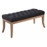 Banco Recibidor Ramses En Tela & Madera Clara Negro,100 cm