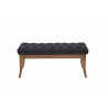 Banco Recibidor Ramses En Tela & Madera Clara Negro,100 cm