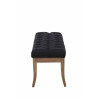 Banco Recibidor Ramses En Tela & Madera Clara Negro,100 cm