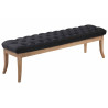 Banco Recibidor Ramses En Tela & Madera Clara Negro,150 cm