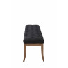 Banco Recibidor Ramses En Tela & Madera Clara Negro,150 cm