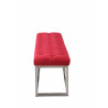 Taburete Pie de Cama Amun en Tela Rojo,150 cm