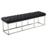 Taburete Pie de Cama Amun en Tela Negro,150 cm