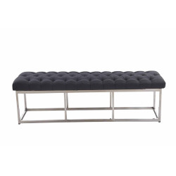 Taburete Pie de Cama Amun en Tela Negro,150 cm