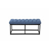 Taburete Pie de Cama Amun Tela & Negro Azul,100 cm