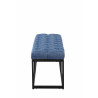 Taburete Pie de Cama Amun Tela & Negro Azul,100 cm