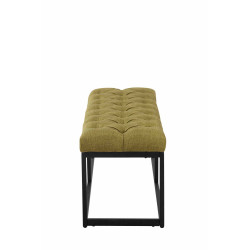 Taburete Pie de Cama Amun Tela & Negro Verde,100 cm