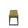 Taburete Pie de Cama Amun Tela & Negro Verde,100 cm