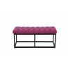 Taburete Pie de Cama Amun Tela & Negro Lila,100 cm