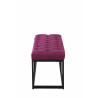 Taburete Pie de Cama Amun Tela & Negro Lila,100 cm