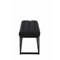 Taburete Pie de Cama Amun Tela & Negro Negro,100 cm