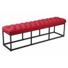 Taburete Pie de Cama Amun Tela & Negro Rojo,150 cm