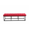Taburete Pie de Cama Amun Tela & Negro Rojo,150 cm