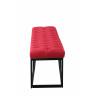 Taburete Pie de Cama Amun Tela & Negro Rojo,150 cm