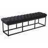 Taburete Pie de Cama Amun Tela & Negro Negro,150 cm