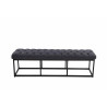 Taburete Pie de Cama Amun Tela & Negro Negro,150 cm