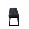 Taburete Pie de Cama Amun Tela & Negro Negro,150 cm