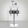 Soporte De Pie Para TV De Plasma De 32 - 65" Cuadrada,Acero inoxidable
