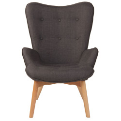 Sillón Orejero Nórdico Durham Gris oscuro