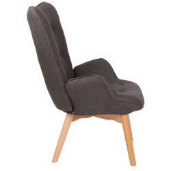 Sillón Orejero Nórdico Durham Gris oscuro