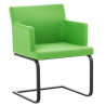 Silla Cantiléver Aberford en Cuero PU Verde,Negro