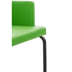 Silla Cantiléver Aberford en Cuero PU Verde,Negro
