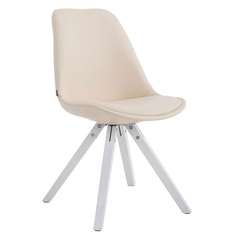 Silla de Comedor Laval Square Blanco,Crema