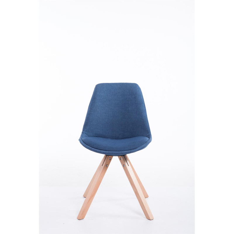 Silla visita Toulouse Square en Tela Azul,Natural (roble)