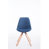 Silla visita Toulouse Square en Tela Azul,Natural (roble)