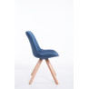 Silla visita Toulouse Square en Tela Azul,Natural (roble)