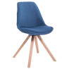 Silla visita Toulouse Square en Tela Azul,Natural (roble)