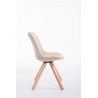 Silla visita Toulouse Square en Tela Crema,Natural (roble)