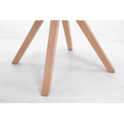Silla visita Toulouse Square en Tela Crema,Natural (roble)