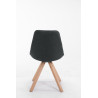 Silla visita Toulouse Square en Tela Gris oscuro,Natural (roble)