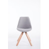 Silla visita Toulouse Square en Tela Gris,Natural (roble)