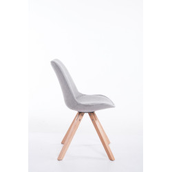 Silla visita Toulouse Square en Tela Gris,Natural (roble)
