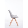 Silla visita Toulouse Square en Tela Gris,Natural (roble)