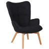 Sillón Orejero Nórdico Durham Negro