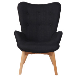 Sillón Orejero Nórdico Durham Negro