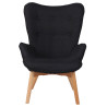 Sillón Orejero Nórdico Durham Negro