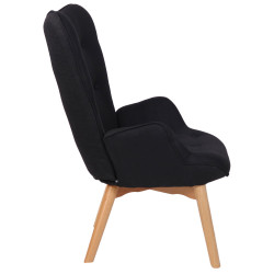 Sillón Orejero Nórdico Durham Negro